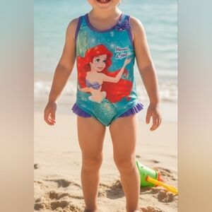 Disney The Little Mermaid Ariel One Piece Swim - 2T